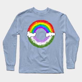 Rainbow genderqueer Long Sleeve T-Shirt
